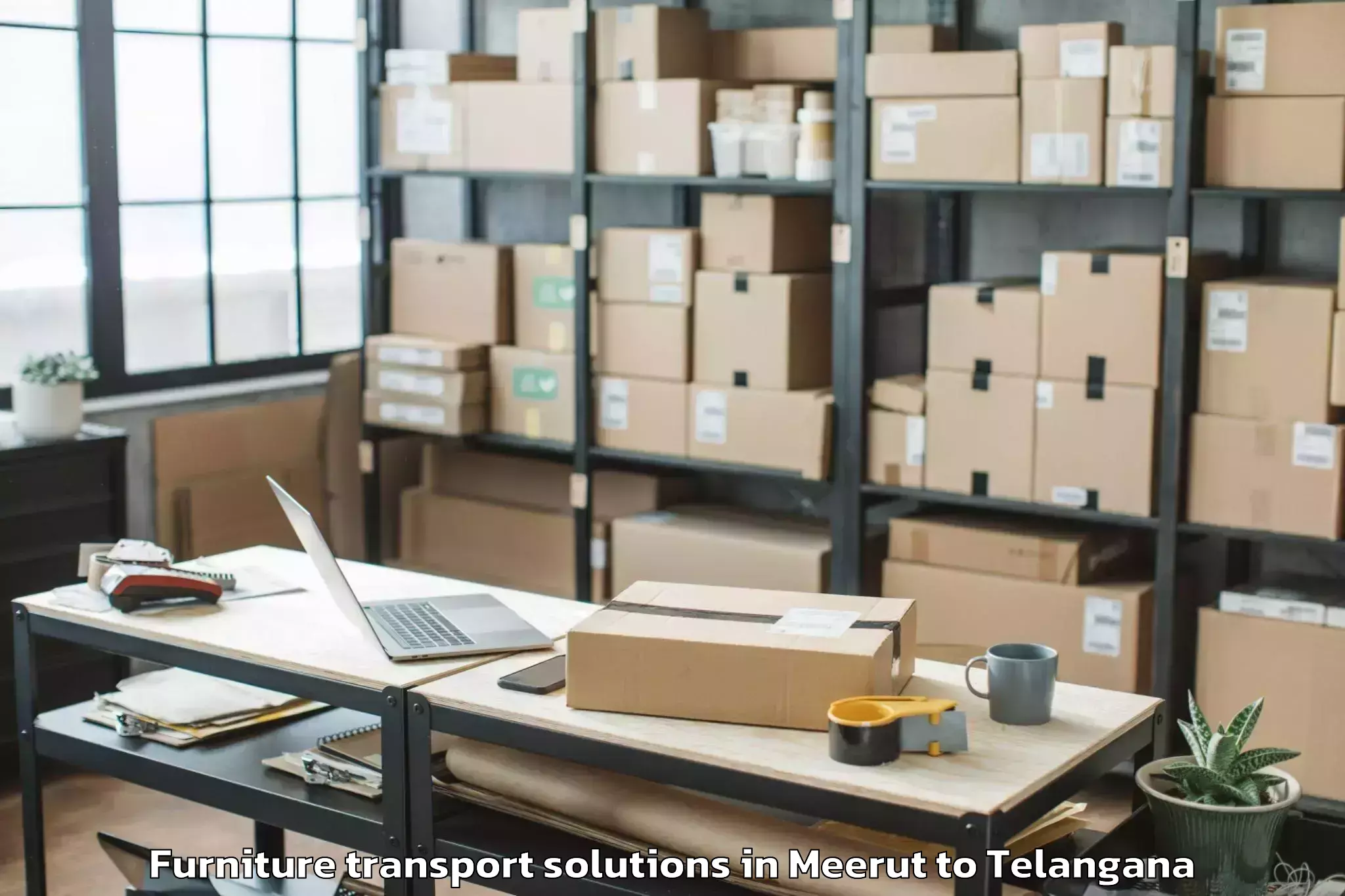 Efficient Meerut to Dammapeta Furniture Transport Solutions